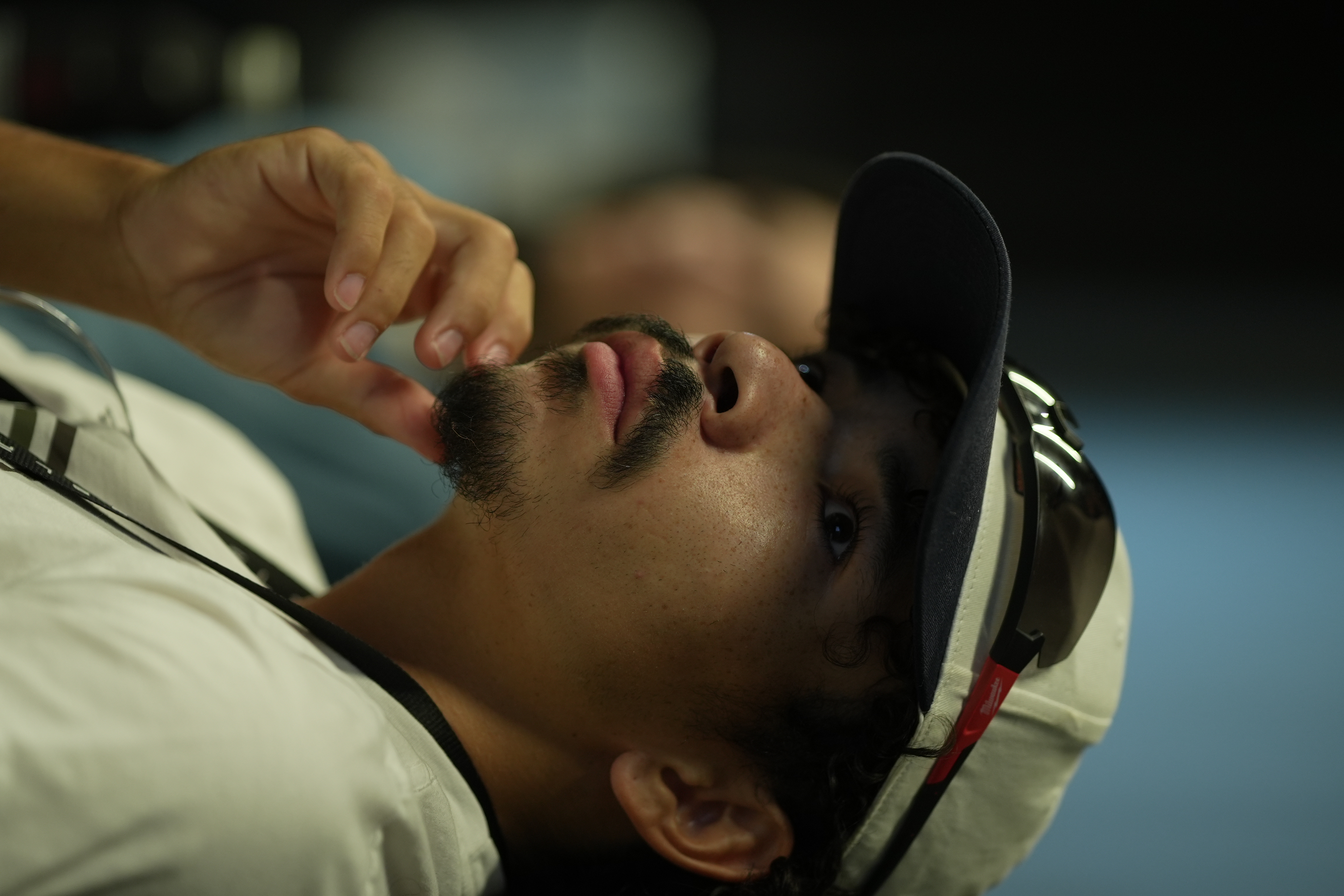 A learner listening during a class session